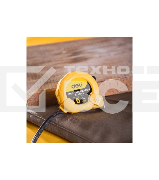 Рулетка Deli DL9005B 5м*19мм Метрическая. Корпус ударопрочный.