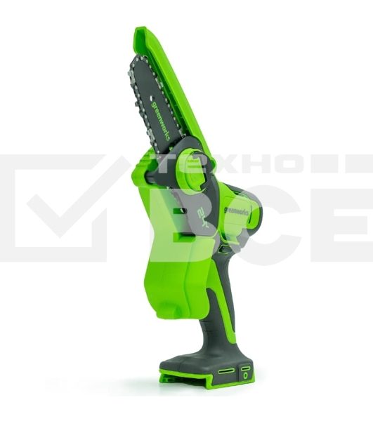 Цепная мини пила GreenWorks G24MCS10K2 аккумуляторная, 24v, 10 см, c АКБ 2АЧ и ЗУ (2008207UA)