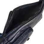 Рюкзак слинг Piquadro Blue Square Revamp CA5577B2V/BLU, кожа, синий, фото4
