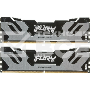 Оперативная память Kingston Fury Renegade, DDR5, 96Gb (2x48GB), 6400MHz, CL32, DIMM, с радиатором, серебристый