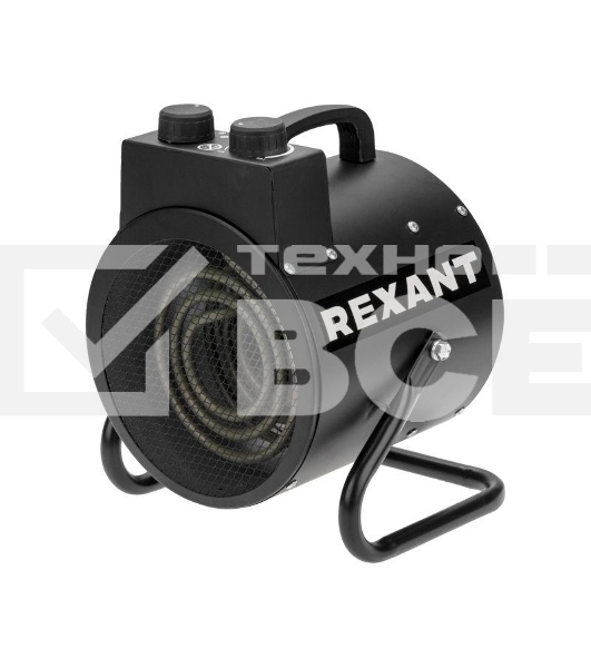 Пушка тепловая электрическая Rexant 60-0039 круглая, регулировка угла наклона, ТЭН, 3кВт