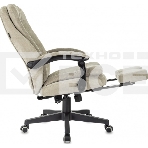Кресло руководителя Бюрократ T-9950MSG-F Fabric песочный Light-21, крестов. пластик, подст. для ног, фото20