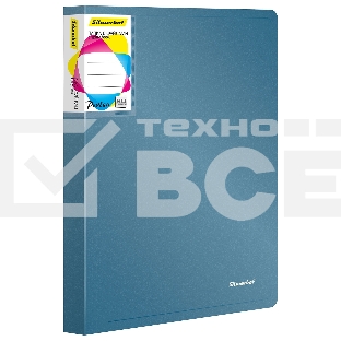Папка с 80 прозр.вклад. Silwerhof Perlen 292981-74 A4 1мм карман синий металлик