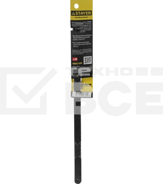 Полотно STAYER '-FLEX' PROFESSIONAL по металлу, биметаллическое, 24TPI, 300мм, 10шт 15932-S10