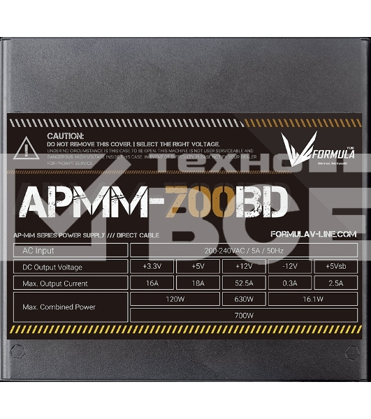 Блок питания Aerocool / Formula APMM-700BD, 700Вт, 80 PLUS Bronze, 120мм, черный