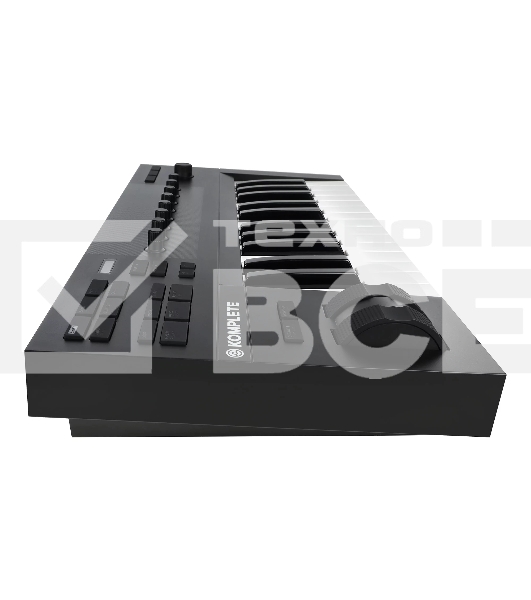 Клавиатура MIDI [25230] Native Instruments [KOMPLETE KONTROL A25] 25 клавиш, полувзвешенная, 8 ручек управления, колеса высоты тона и модуляции, 4-позиционный энкодер, OLED-дисплей, TRS-вход для педали, USB-порт