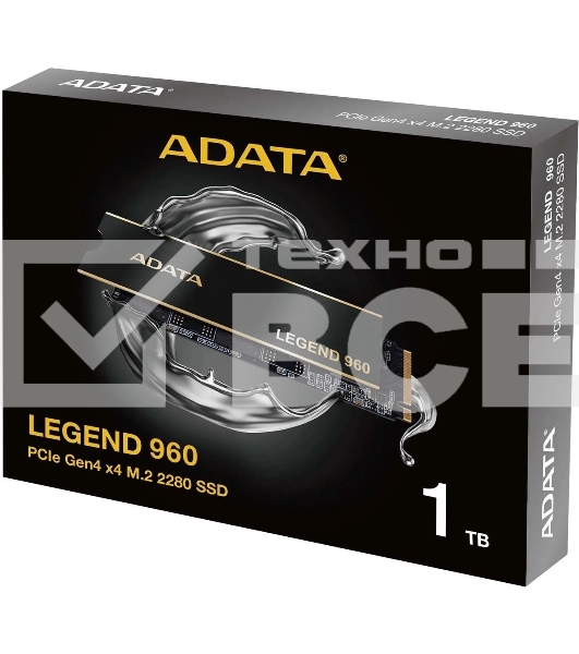 Накопитель SSD ADATA LEGEND 960, 1Tb, PCIe 4.0 x4, M.2 2280, NVMe, R/W 7400/6000, с радиатором