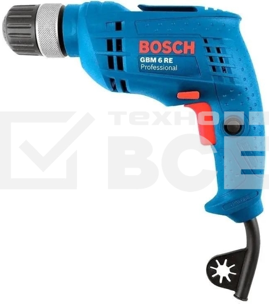Дрель Bosch GBM 6 RE 0601472600, 350 Вт, сетевая, безударная