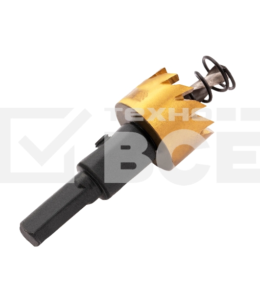 Коронка по металлу Denzel HSS, 21 мм, нитридтитановое покрытие