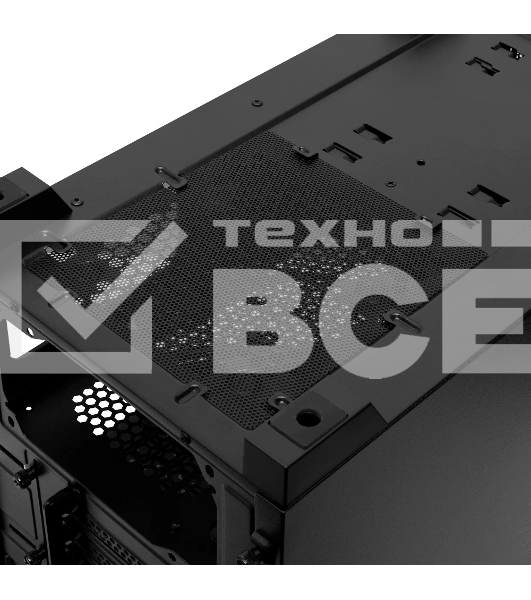 Компьютерный корпус без блока питания HSPD M340, Mesh Mid Tower, черный, TG, 0.5 SPCC, no fans, mATX, mITX, 165/350/200мм, 2x2.5