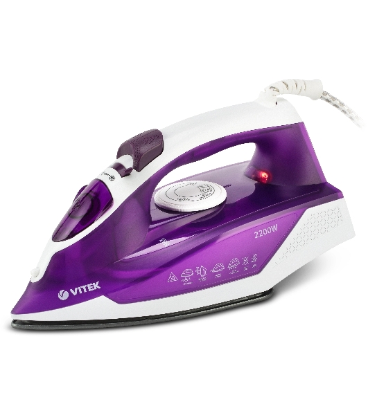 Утюг Vitek VT-8308 VT 2200 Вт, белый/сиреневый