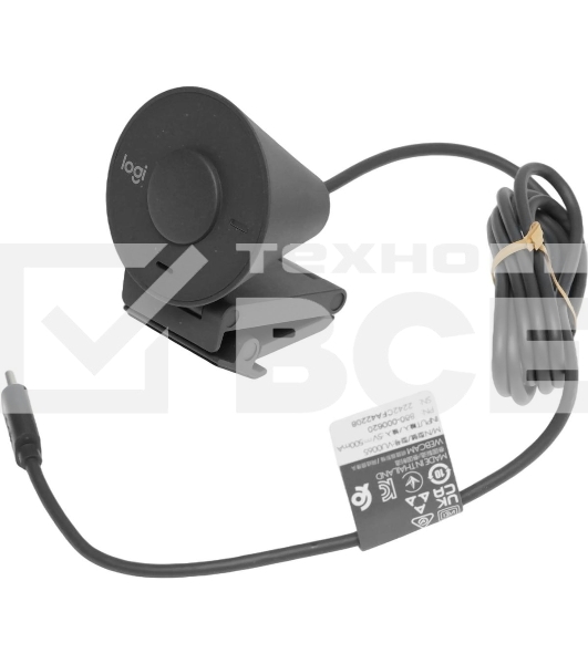 Веб-камера Logitech Brio 300 1920x1080, 30 кадр/с, USB Type-C, микрофон (шумоподавление), автоматическая фокусировка, автоосвещение, универсальное крепление