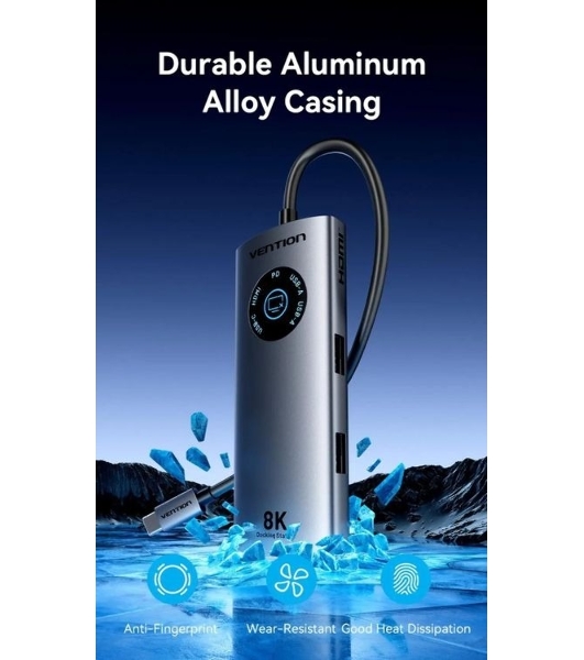 USB-концентратор Vention TQXHB, USB Type-C, USB/USB Type-C/HDMI, USB Type-C