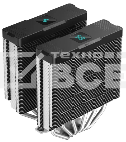 Кулер для процессора DEEPCOOL AG620 DIGITAL серебристый/черный, 120 мм, алюминий/медь, 1950 об/мин, 29.4 дБ, 4 pin, 260 Вт, 161 мм