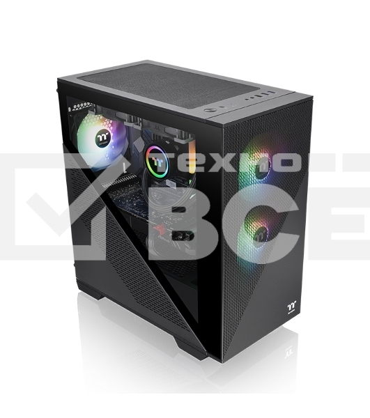 Компьютерный корпус Thermaltake Divider 170 TG ARGB/Black CA-1S4-00S1WN-00 /Win/SPCC/Tempered Glass*1/120mm ARGB PWM Fan*2