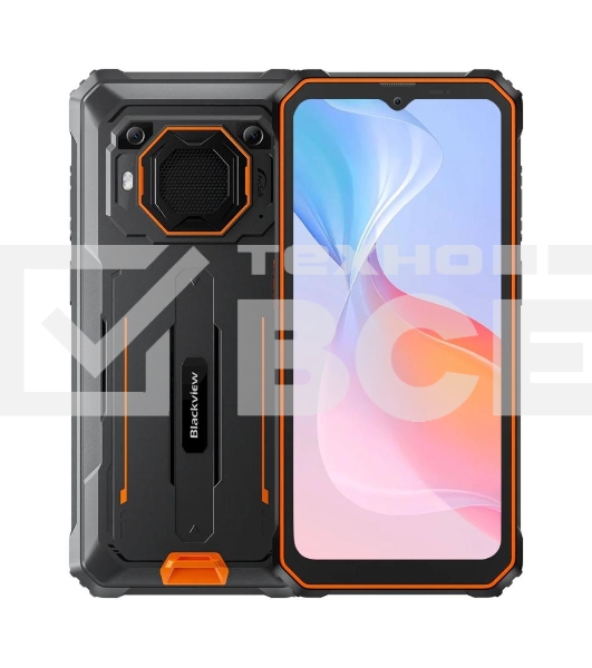 Смартфон Blackview BV6200 Pro, 6/128Gb, черный/оранжевый