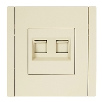 Розетка компьютерная IEK FORTE&PIANO FP434 2-ая RJ45 кат.6 ваниль, фото4