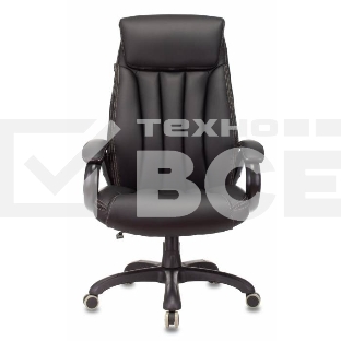 Кресло руководителя Бюрократ T-9922N Leather Venge Black черный, эко.кожа, крестовина пластик