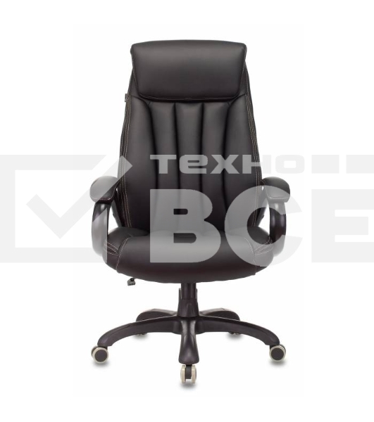 Кресло руководителя Бюрократ T-9922N Leather Venge Black черный, эко.кожа, крестовина пластик