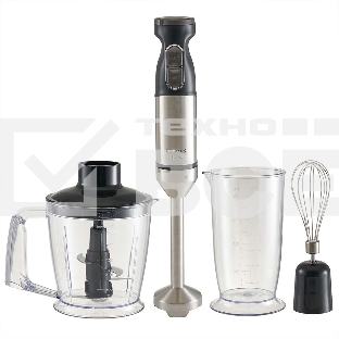 Блендер погружной DELTA LUX DE-7011B черный 1500 Вт, ТУРБО, измельчитель, стакан, венчик (8)