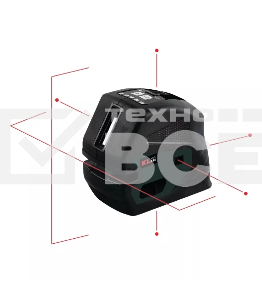 Профессиональный уровень лазерный линейный с автоматическим выравниванием KLPRO KLLZR232 (горизонт, вертикаль и точечный)