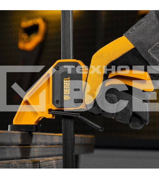 Струбцина Denzel F-образная, быстрозажимная, 450 х 80 мм, усиленный нейлоновый корпус