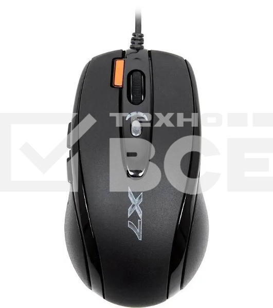 Мышь проводная A4Tech X-718BK черный, 3000 dpi, USB, кнопки - 7