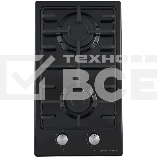 Газовая варочная панель Maunfeld EGHE.32.3EB/G, 2 конфорки, эмалированная сталь, черный