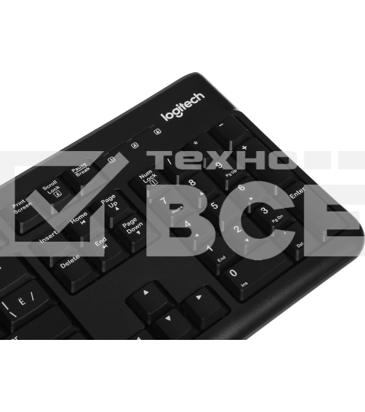 Комплект клавиатура+мышь Logitech MK120 проводной, USB, 1000 DPI, чёрный (неоригинальная гравировка)