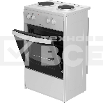 Плита электрическая Darina S EM 521 404 W белый/черный, конфорок 2 шт, духовка 45 л, 50 см x 85 см x 41 см, фото4