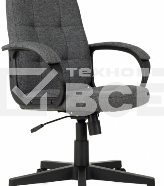 Кресло руководителя Бюрократ CH 002 Fabric 3C1 серый, крестов. пластик