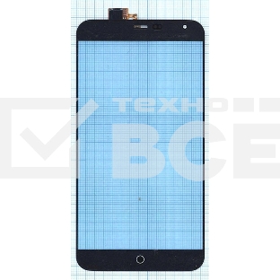 Сенсорное стекло (тачскрин) для Meizu MX4, черное