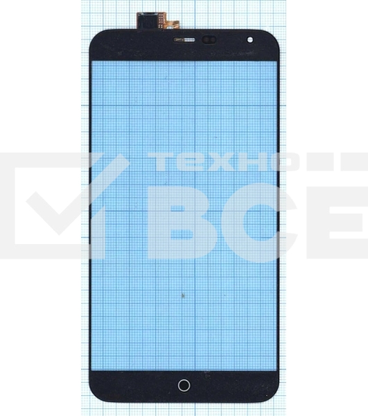 Сенсорное стекло (тачскрин) для Meizu MX4, черное
