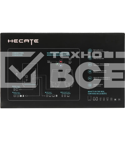 Акустическая система Edifier G1500 MAX 2.1 черный 30Вт BT