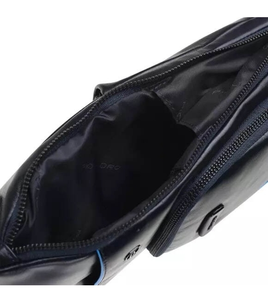 Рюкзак слинг Piquadro Blue Square Revamp CA5577B2V/BLU, кожа, синий