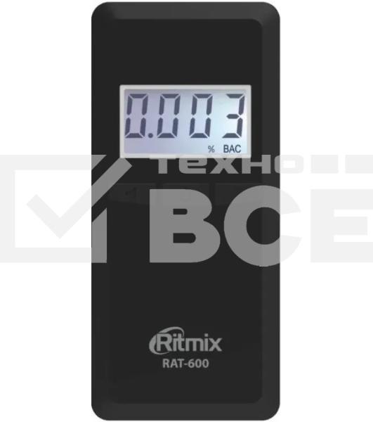 Алкотестер RITMIX RAT-600 черный
