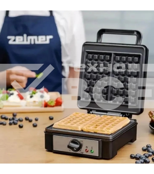 Вафельница Zelmer ZWM0012 1400 Вт, черный/серебристый