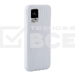 Портативный аккумулятор Perfeo Powerbank WATERFALL 10000 mAh/LED дисплей/PD + QC 3.0/Type-C/2 USB/Выход: 5A, max 22.5Wбелый (PF_E1468), фото 1