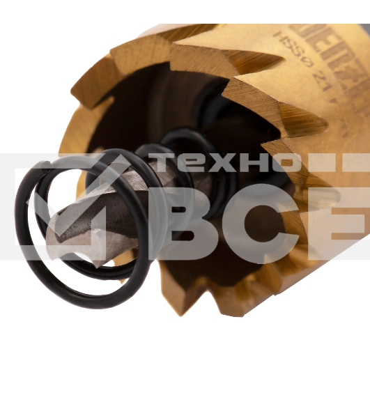 Коронка по металлу Denzel HSS, 21 мм, нитридтитановое покрытие