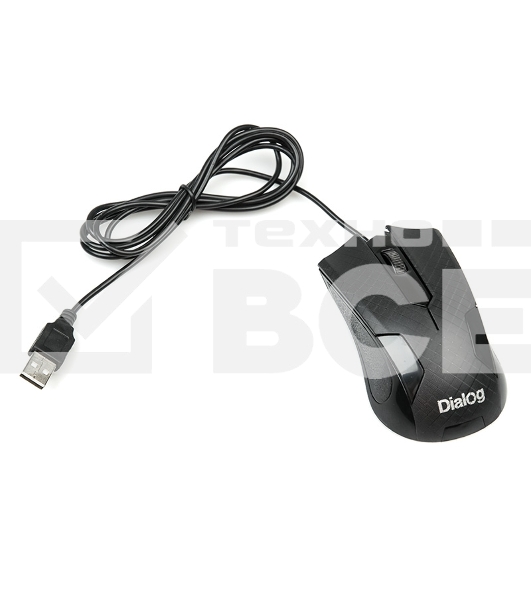 Мышь проводная Dialog Pointer MOP-08U черный, 800 dpi, USB, кнопки - 3