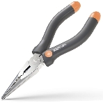 Удлиненные плоскогубцы 'Home Series Gray' Deli HT2106C 160мм, эксклюзивный дизайн, рукоятка из высококачественного софттач пластика, фото 1