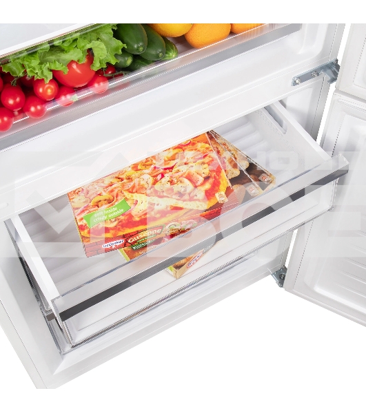 Холодильник Maunfeld MFF1857NFW белый мат. инвертер двухкамерный 336/117л морозилка снизу