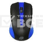 Мышь беспроводная Oklick 485MW черный/синий, 1200 dpi, радиоканал, USB, кнопки - 3, фото 1