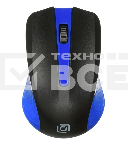 Мышь беспроводная Oklick 485MW черный/синий, 1200 dpi, радиоканал, USB, кнопки - 3