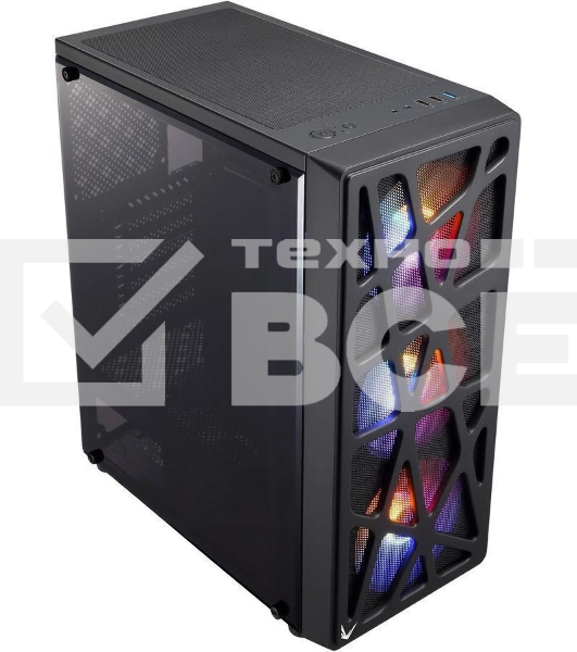 Компьютерный корпус Aerocool / Formula MANA черный без БП ATX 6x120mm 2xUSB2.0 1xUSB3.0 audio bott PSU