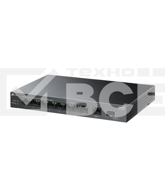 Коммутатор настольный TP-Link LS1210GP с 9 гигабитными портами (8 портов PoE+) и портом SFP