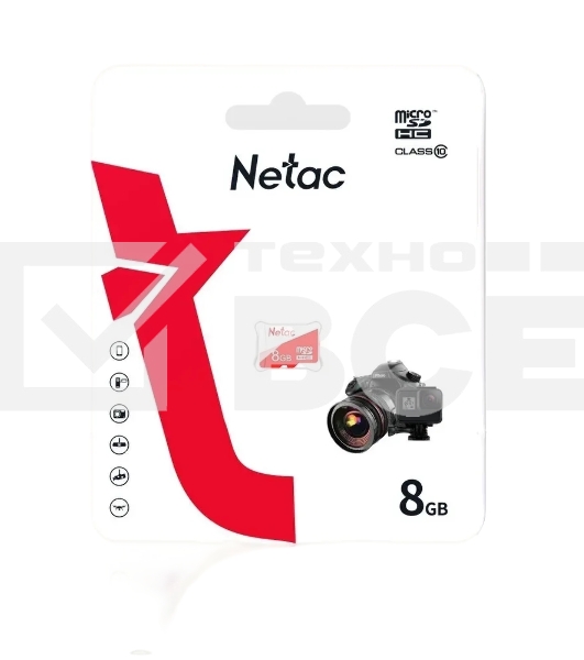 Карта памяти Netac P500 ECO MicroSDHC 8GB C10 [NT02P500ECO-008G-S]