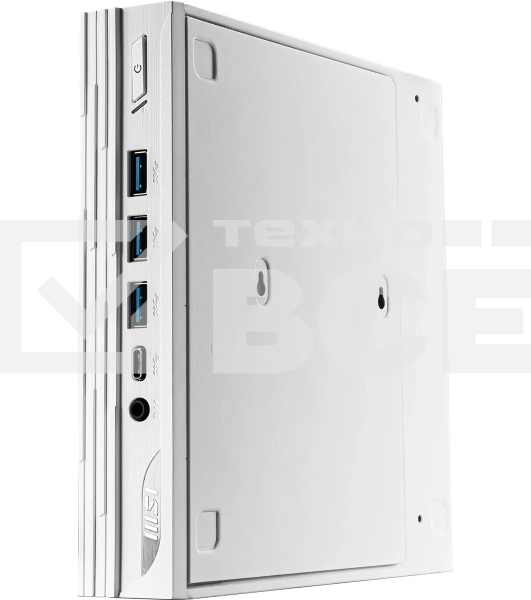Неттоп MSI Pro DP10 12M-221RU i5 1235U (1.3) 16Gb SSD512Gb Iris Xe Windows 11 Professional 2.5xGbitEth WiFi BT 120W белый (9S6-B0A622-221)