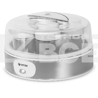 Йогуртница Vitek VT-2601 18Вт 7б. 200мл серый/белый