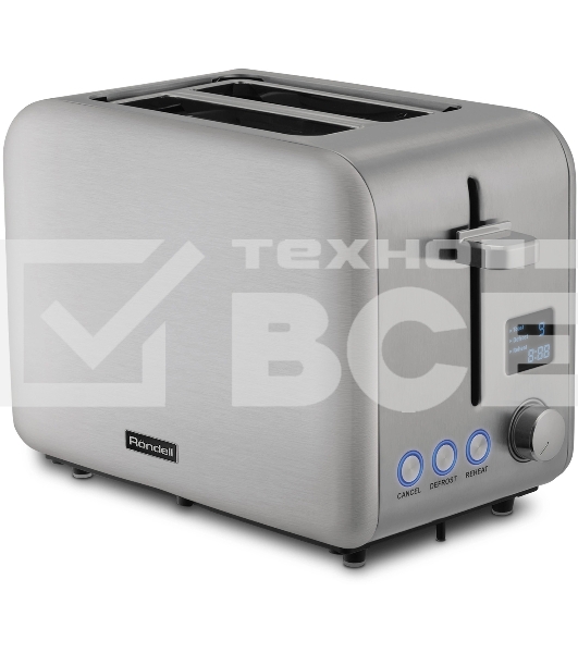 Тостер Rondell RDE-1203 950Вт стальной
